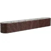 Super Merchant Plantenbak 260x40x36 cm gegalvaniseerd staal bruin