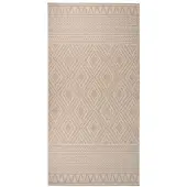 vidaXL Buitenkleed met patroon platgeweven 100x200 cm bruin
