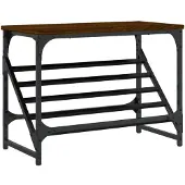 vidaXL Schoenenrek 60x30x45 cm bewerkt hout bruin eikenkleur