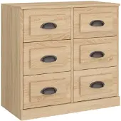 vidaXL Dressoir Sonoma-eikenhout, 70x35,5x67,5 cm, houtvezel