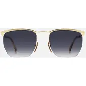 David Beckham Zonnebril - - DB 1225/S RHL/0D - Halfronde metalen montuur - Glazen 55 mm UV400 - Goud/Zwart