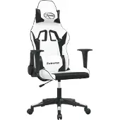 vidaXL Gamingstoel, wit en zwart, kunstleer