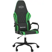 vidaXL Gamingstoel, zwart en groen, kunstleer