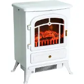 HOMCOM - Elektrische Kachel - met Thermostaat - 1850 W - Wit