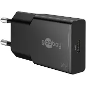 Goobay slim USB lader | USB-C PD | GaN | 20W | zwart
