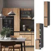 Vicco R-Line Apotheekkast – 30 cm J-vorm Krachtige eik goud