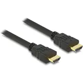 DeLOCK 84752 HDMI-kabel HDMI Aansluitkabel HDMI-A-stekker 1 m Zwart Vergulde steekcontacten, 4K UHD, Afgeschermd (dubbel), Verdraaid