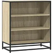 vidaXL Dressoir Sonoma-eikenhout, 68x35x76 cm, materiaal: houtvezel en metaal