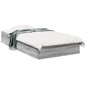 vidaXL Bedframe met lades, grijs Sonoma, 90x190 cm, houtvezel