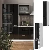 Vicco Apotheekkast R-Line Zwart hoogglans 30 cm, Model 41172