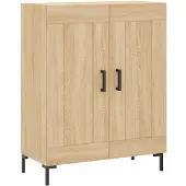 vidaXL Hoge kast 69,5x34x180 cm bewerkt hout sonoma eikenkleurig