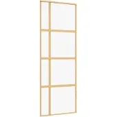 vidaXL Schuifdeur 76x205 cm helder ESG-glas en aluminium goudkleurig