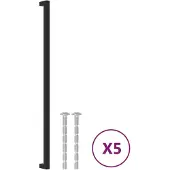 vidaXL Handvatten 5 st 480 mm roestvrij staal zwart