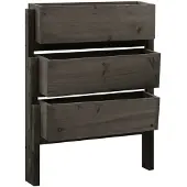 vidaXL Plantenbak inklapbaar 60x14x75 cm massief vurenhout grijs