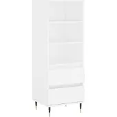 vidaXL Hoge kast 40x36x110 cm bewerkt hout wit