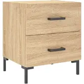 vidaXL Nachtkastje 40x35x47,5 cm bewerkt hout sonoma eikenkleurig