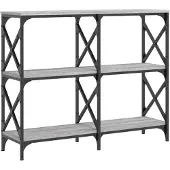 vidaXL Wandtafel 100x28x80,5 cm bewerkt hout grijs sonoma eikenkleurig