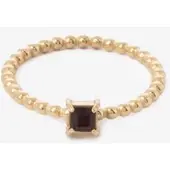 Sissy-Boy Gold plated ring met steen | Maat: 18
