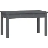vidaXL Tuinbank, grijs, 80x44x45 cm, massief hout, grenen