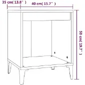 vidaXL Nachtkastjes 2 st 40x35x50 cm hoogglans wit