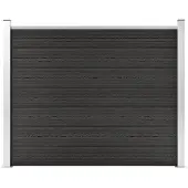 vidaXL Schuttingpaneel 180x146 cm HKC grijs