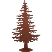 UNUS Decoratieve standaard kerstboom van metaal roestlook