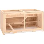 vidaXL Hamsterkooi 89,5x45x45 cm massief vurenhout
