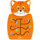 Viga Toys Muur speelgoed - - Muur activiteitenpaneel Kat - Hout - 12 maanden - Binnen
