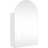 vidaXL Badkamerkast met spiegel en LED gebogen 42x13x70 cm wit