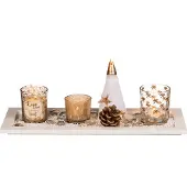 Ootb Christmas set with white wooden plate