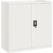 vidaXL Archiefkast 90x40x90 cm staal wit