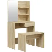 vidaXL Kaptafelset 74,5x40x141 cm sonoma eikenkleurig