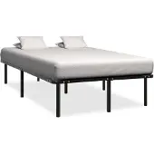 vidaXL Bedframe metaal zwart 160x200 cm