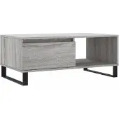 vidaXL Salontafel grijs Sonoma, 90x50x36,5 cm, houtvezel