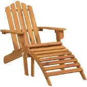 vidaXL Adirondack tuinstoel met voetensteun massief acaciahout