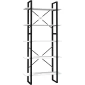vidaXL Boekenkast met 5 schappen 80x30x175 cm grenenhout wit