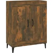 vidaXL Dressoir, gerookt eikenfineer, 69,5 x 34 x 90 cm, houtvezelplaat