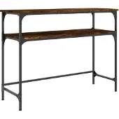 vidaXL Wandtafel 100x35,5x75 cm bewerkt hout gerookt eikenkleurig