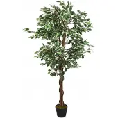 vidaXL Kunstplant ficus 378 bladeren 80 cm groen