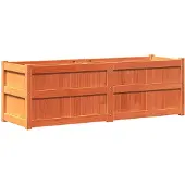 vidaXL Plantenbak 150x50x50 cm massief grenenhout wasbruin