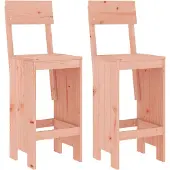 vidaXL Barkruk, 2 stuks, 40x48,5x115,5 cm, massief douglashout