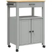 DKD Home Decor Keukenwagen MONZA, 60x40x90 cm, massief grenenhout