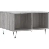 vidaXL Salontafel 60x50x36,5 cm bewerkt hout grijs