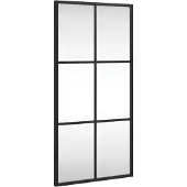 vidaXL Wandspiegel rechthoekig 30x60 cm ijzer zwart