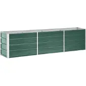 vidaXL Plantenbak verhoogd 240x40x45 cm gegalvaniseerd staal groen