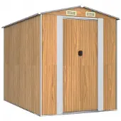 vidaXL Tuinschuur 192x274x223 cm gegalvaniseerd staal lichtbruin