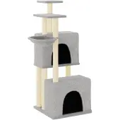 vidaXL Kattenmeubel met sisal krabpalen 122 cm lichtgrijs
