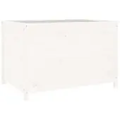 vidaXL Verhoogde plantenbak, wit, 119,5 x 82,5 x 78 cm, massief hout, grenen