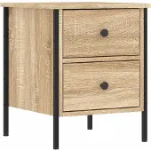 vidaXL Nachtkastje 40x42x50 cm bewerkt hout sonoma eikenkleurig