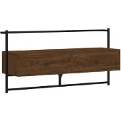 vidaXL Tv-meubel wandgemonteerd 100,5x30x51 cm hout bruin eikenkleur